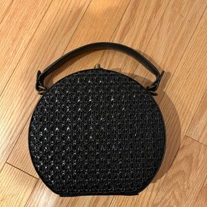 Anthropologie black ratan cute bag